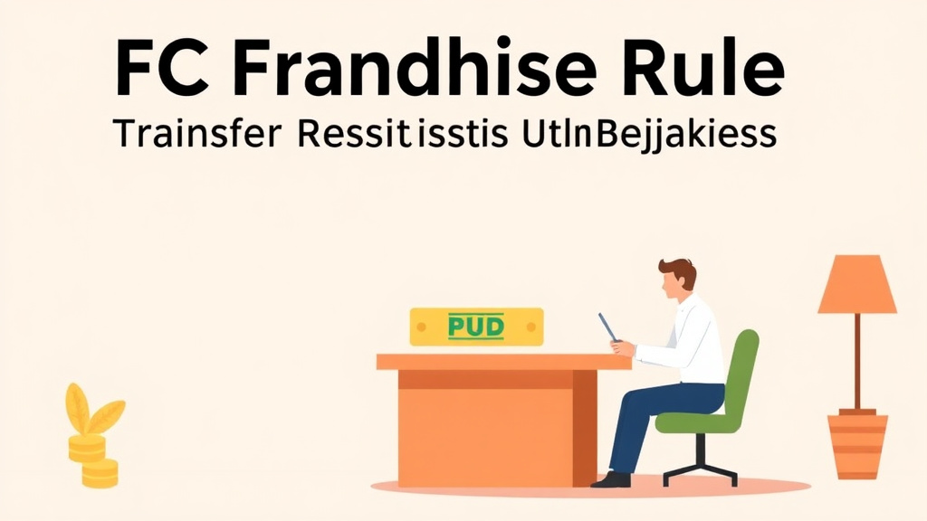 A professional illustration depicting FTC Franchise Rule: Transfer Restrictions Explained