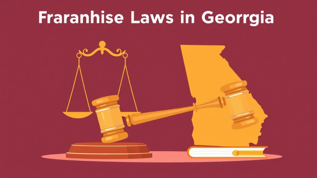 Visual overview of franchise Laws in Georgia: Operator Compliance Guide with key concepts highlighted