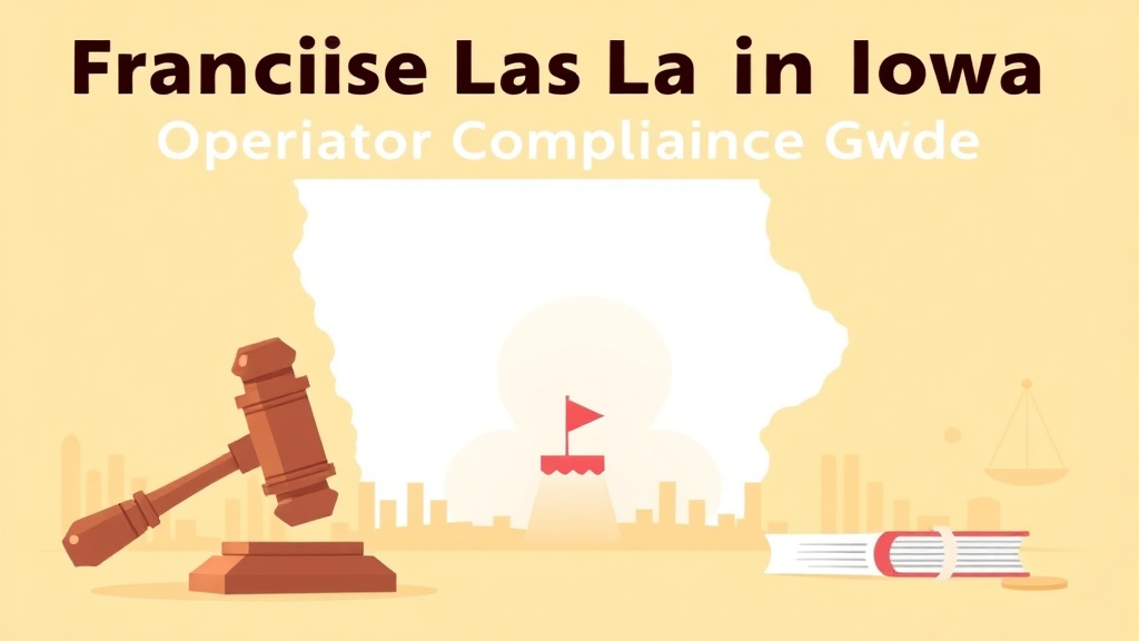 Visual overview of franchise Laws in Iowa: Operator Compliance Guide with key concepts highlighted