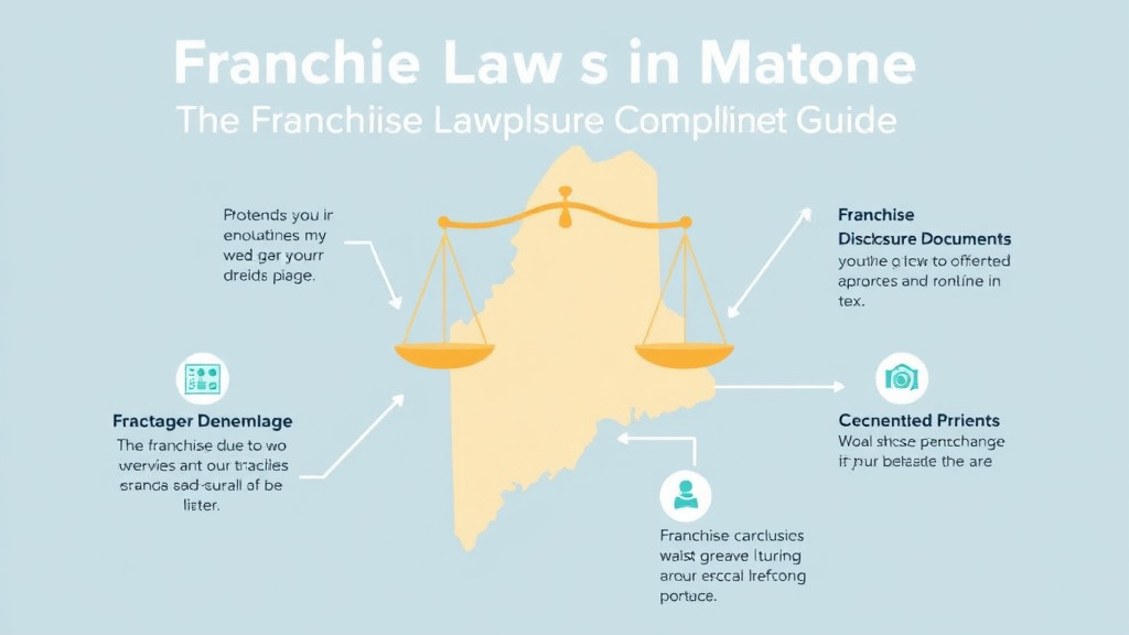 Action-oriented illustration showing how to apply franchise Laws in Maine: Operator Compliance Guide