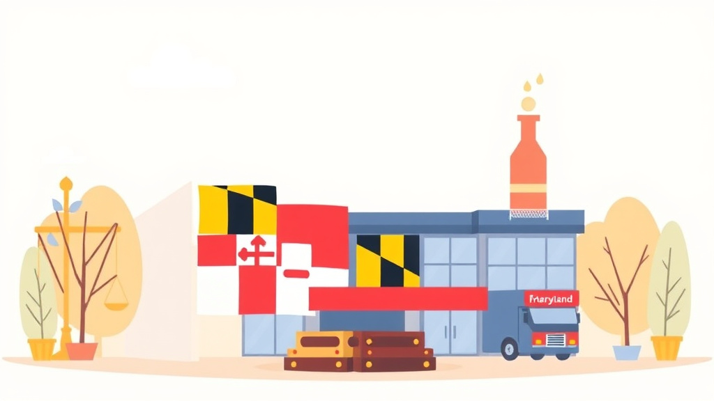 An informative visual explaining franchise Laws in Maryland: Operator Compliance Guide for beginners and professionals