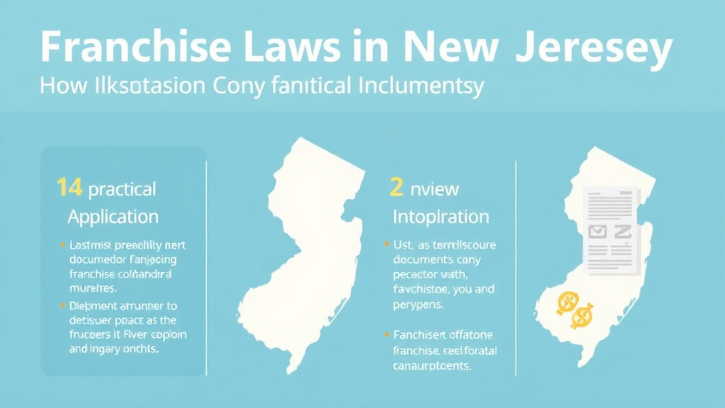 Process flow illustration for putting franchise Laws in New Jersey: Operator Compliance Guide into action