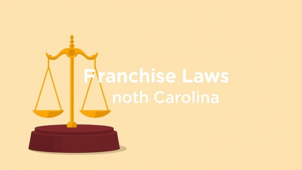 An informative visual explaining franchise Laws in North Carolina: Operator Compliance Guide for beginners and professionals