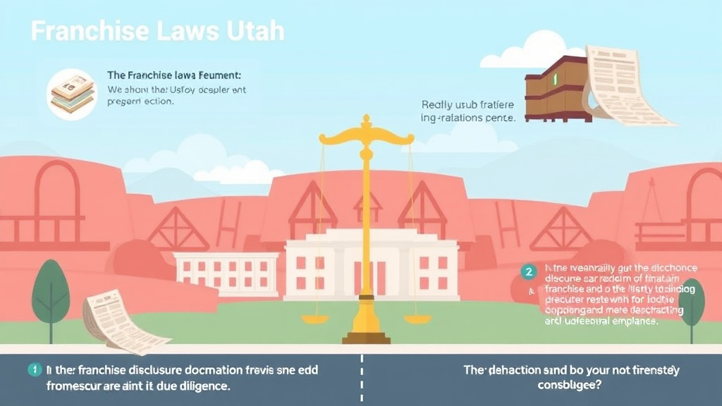 Action-oriented illustration showing how to apply franchise Laws in Utah: Operator Compliance Guide