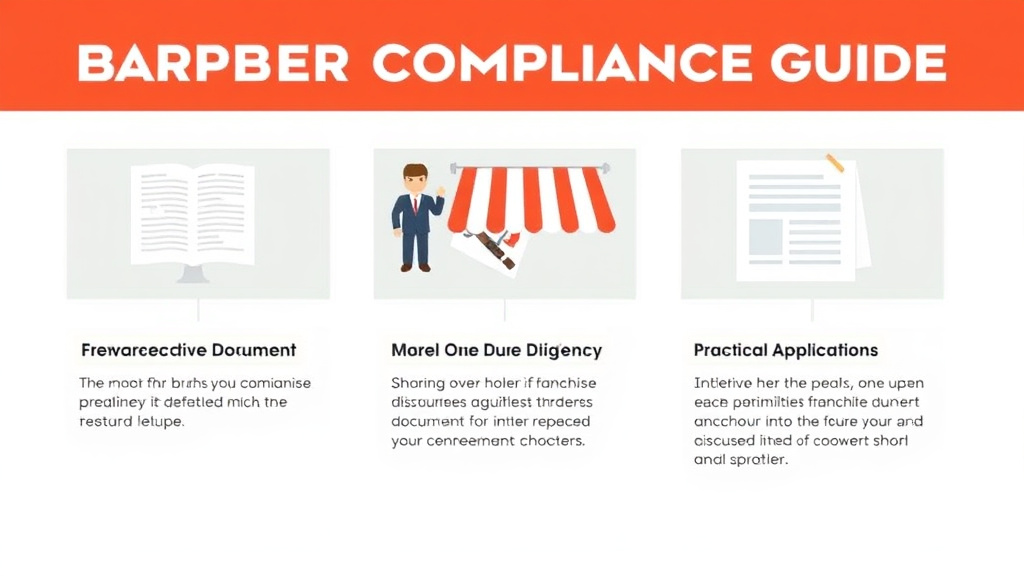 Action-oriented illustration showing how to apply barbershop Franchise Compliance Guide