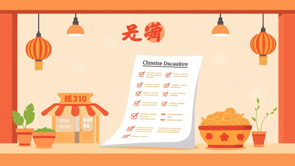 Clear illustration of chinese Food Franchise Audit Checklist with supporting details