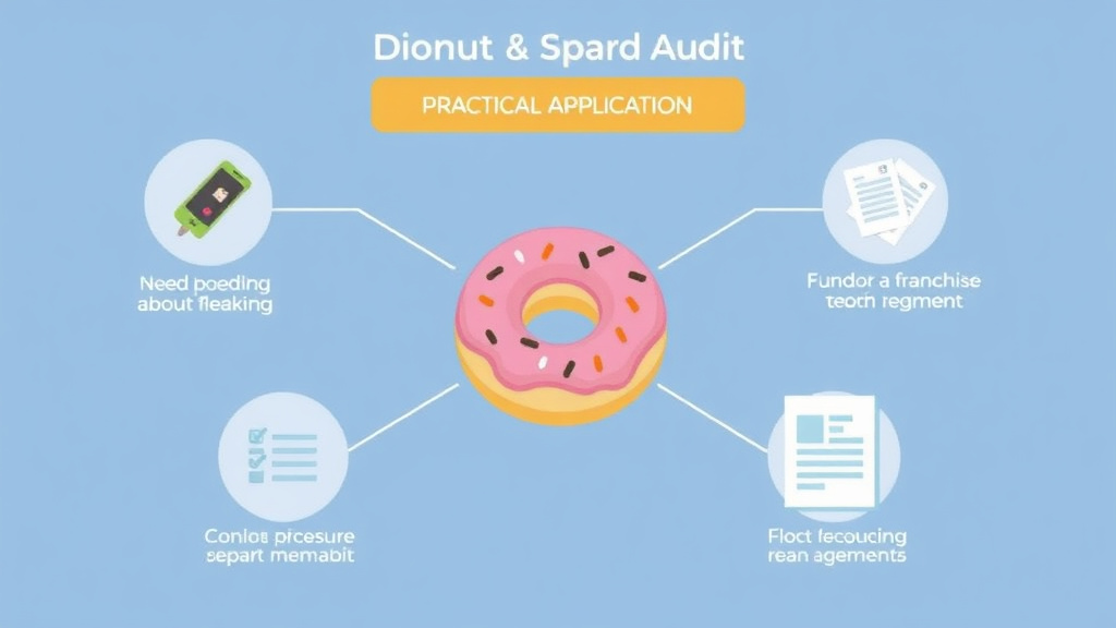 Process flow illustration for putting donut Franchise Audit Checklist into action