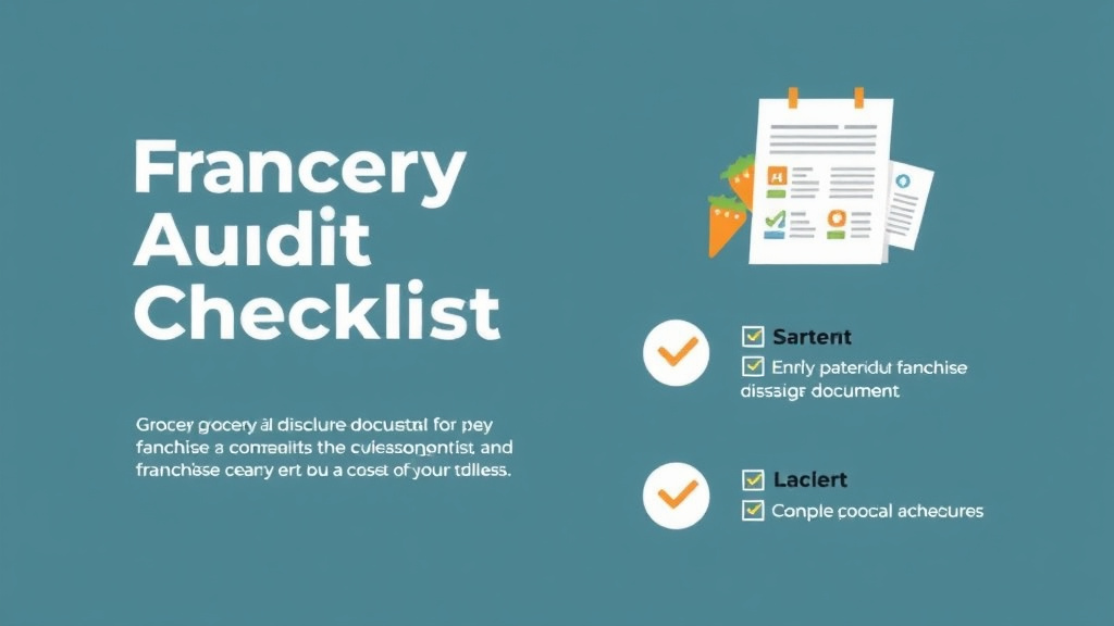 Step-by-step visual guide for implementing grocery Franchise Audit Checklist