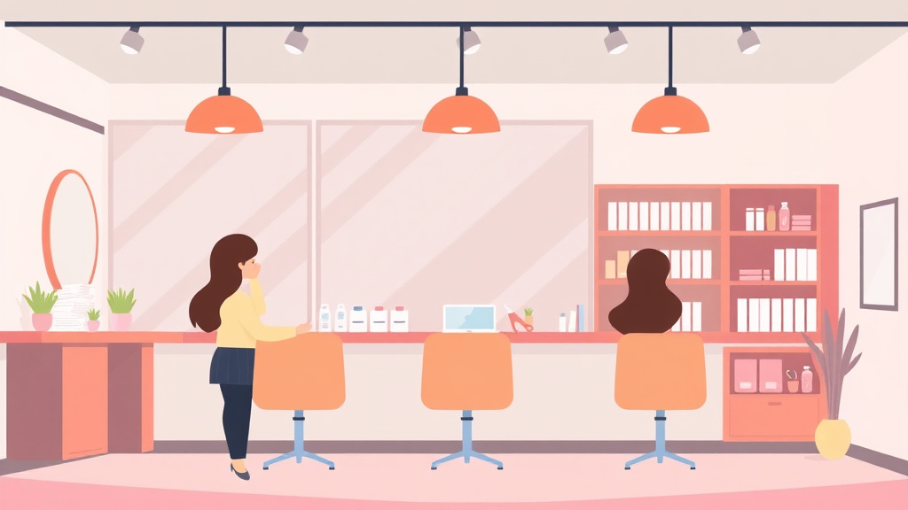 A professional illustration depicting hair Salon Franchise Audit Checklist