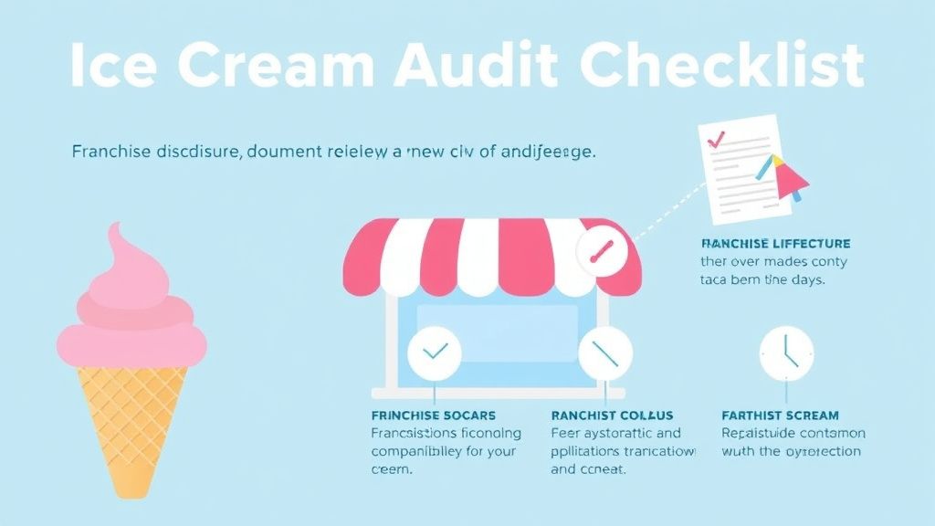 Process flow illustration for putting ice Cream Franchise Audit Checklist into action