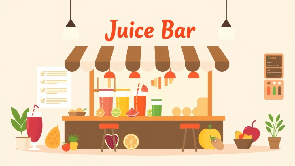 A professional illustration depicting juice Bar Franchise Audit Checklist