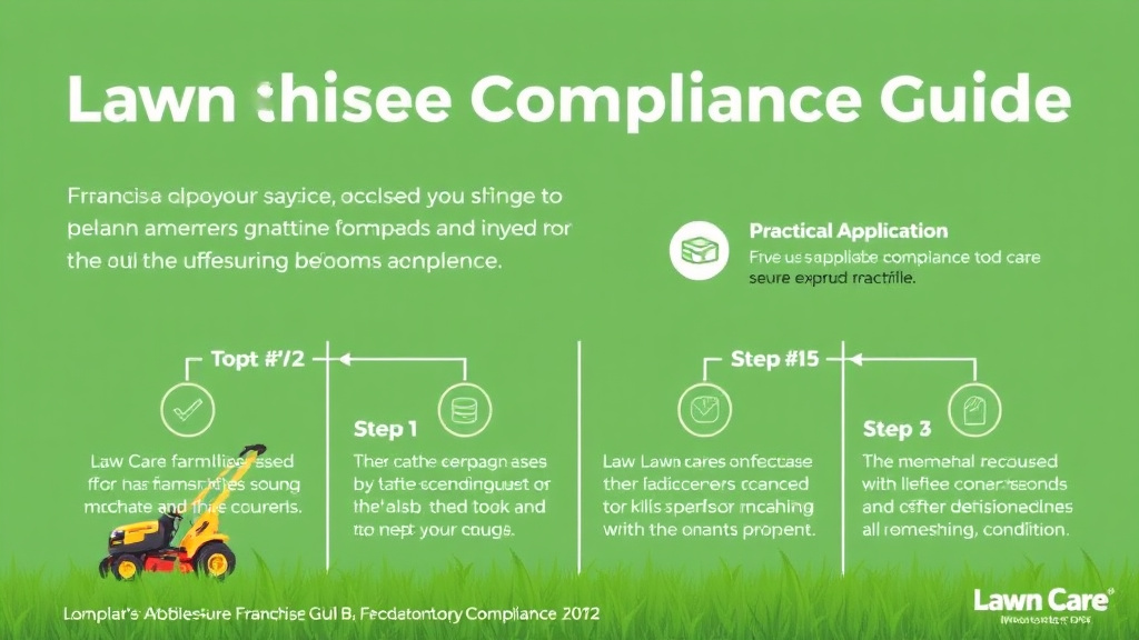 Action-oriented illustration showing how to apply lawn Care Franchise Compliance Guide