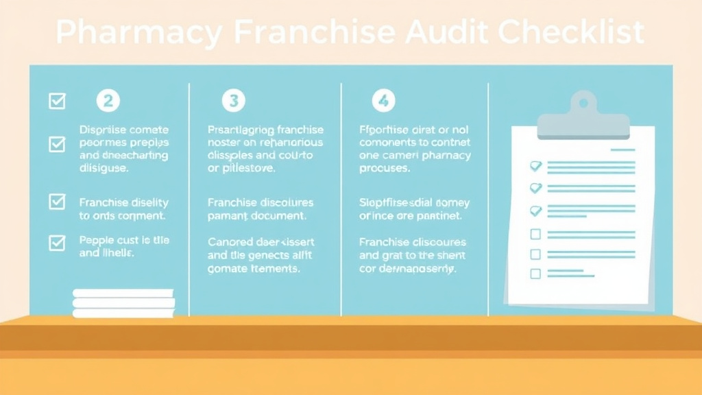 Real-world application diagram for pharmacy Franchise Audit Checklist