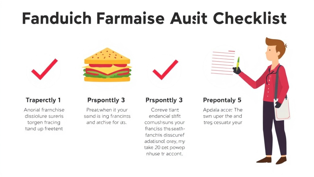 Practical checklist visual for sandwich Franchise Audit Checklist