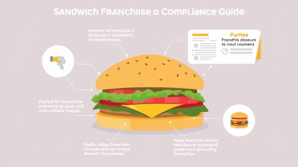 Action-oriented illustration showing how to apply sandwich Franchise Compliance Guide
