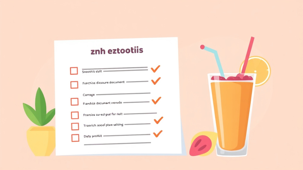 Clear illustration of smoothie Franchise Audit Checklist with supporting details