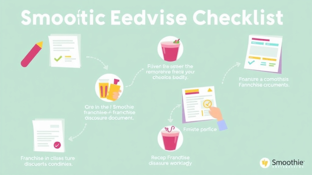 Action-oriented illustration showing how to apply smoothie Franchise Audit Checklist