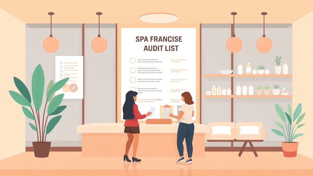An informative visual explaining spa Franchise Audit Checklist for beginners and professionals