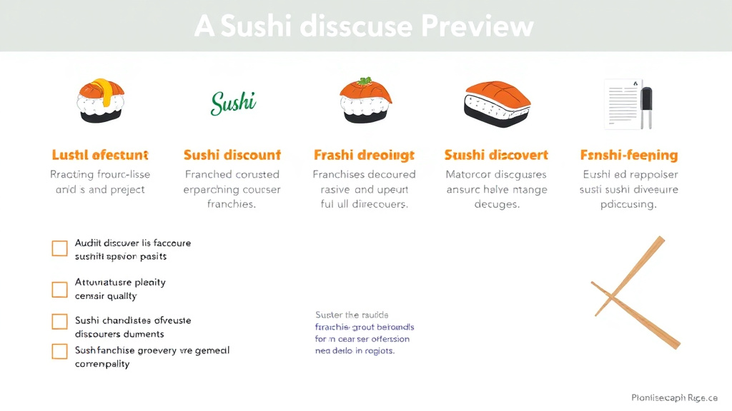 Real-world application diagram for sushi Franchise Audit Checklist