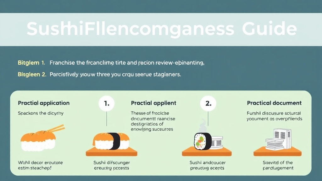 Real-world application diagram for sushi Franchise Compliance Guide