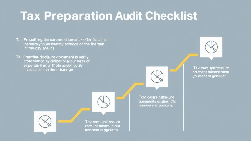 Process flow illustration for putting tax Preparation Franchise Audit Checklist into action
