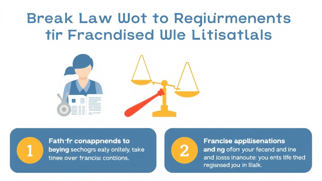 Action-oriented illustration showing how to apply break Law Requirements for Franchise Workers in Louisiana