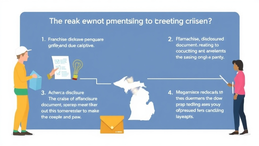 Process flow illustration for putting break Law Requirements for Franchise Workers in Michigan into action