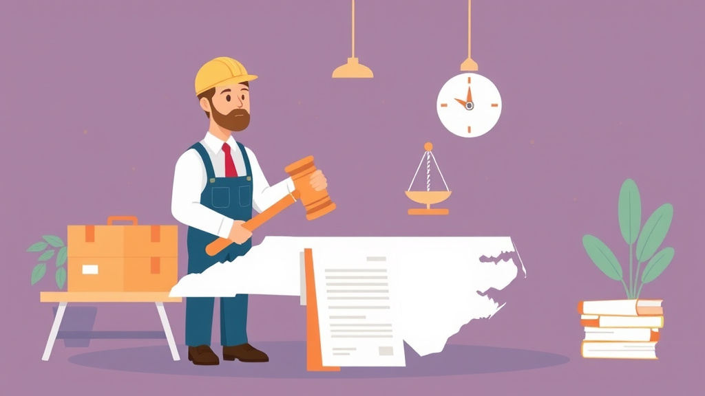 Educational graphic covering the essentials of break Law Requirements for Franchise Workers in North Carolina