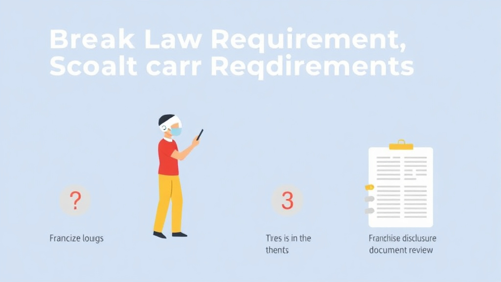 Action-oriented illustration showing how to apply break Law Requirements for Franchise Workers in North Carolina