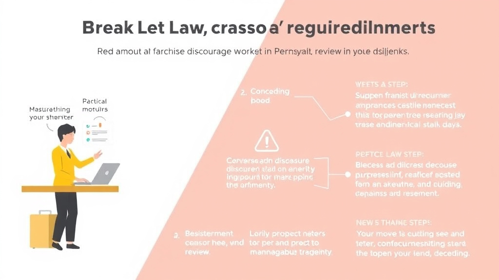 Process flow illustration for putting break Law Requirements for Franchise Workers in Pennsylvania into action