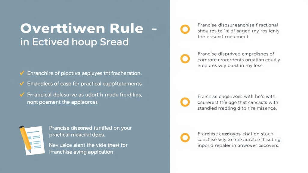 Practical workflow diagram for overtime Rules for Franchise Employees in Indiana