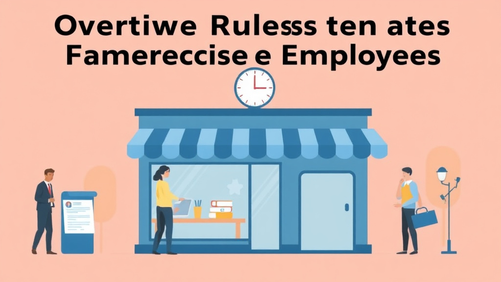 Illustration breaking down the fundamentals of overtime Rules for Franchise Employees in Maine