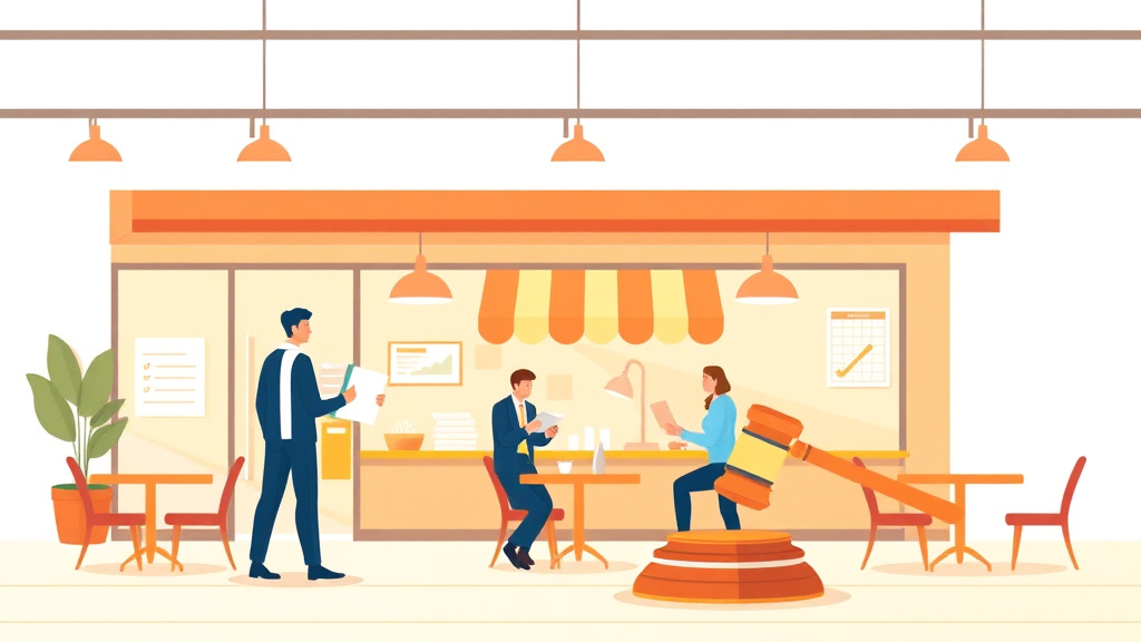 Visual overview of employee Scheduling Laws for Franchises in California with key concepts highlighted