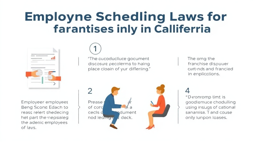 Hands-on guide visualization for employee Scheduling Laws for Franchises in California