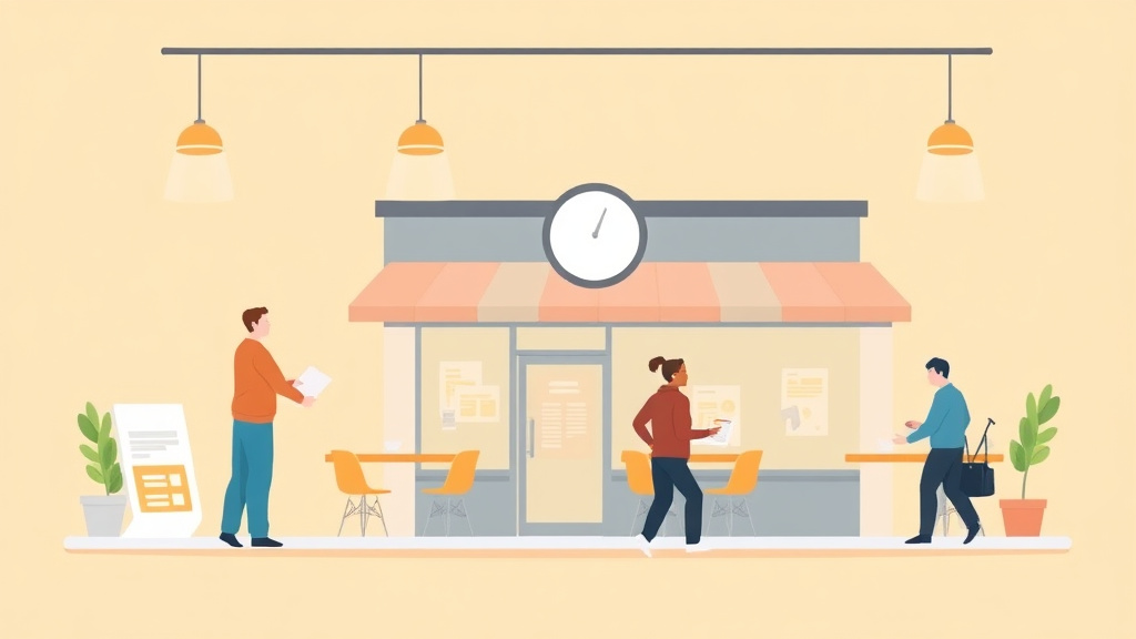 Visual overview of employee Scheduling Laws for Franchises in Connecticut with key concepts highlighted