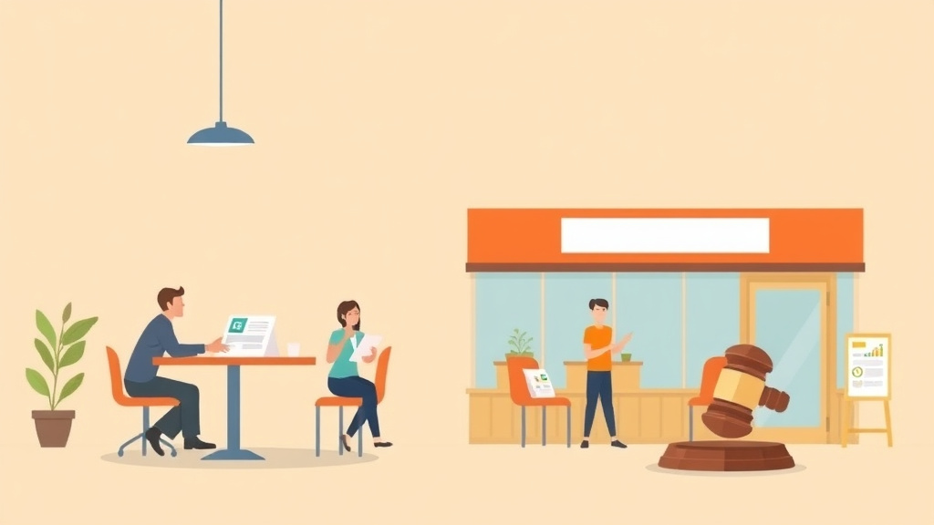 Illustration breaking down the fundamentals of employee Scheduling Laws for Franchises in Illinois