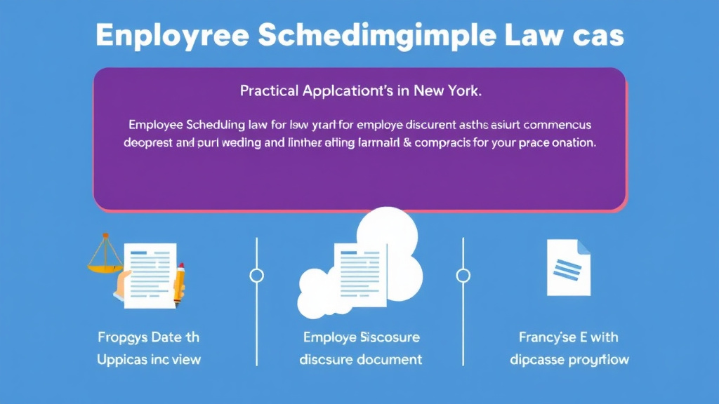 Process flow illustration for putting employee Scheduling Laws for Franchises in New York into action
