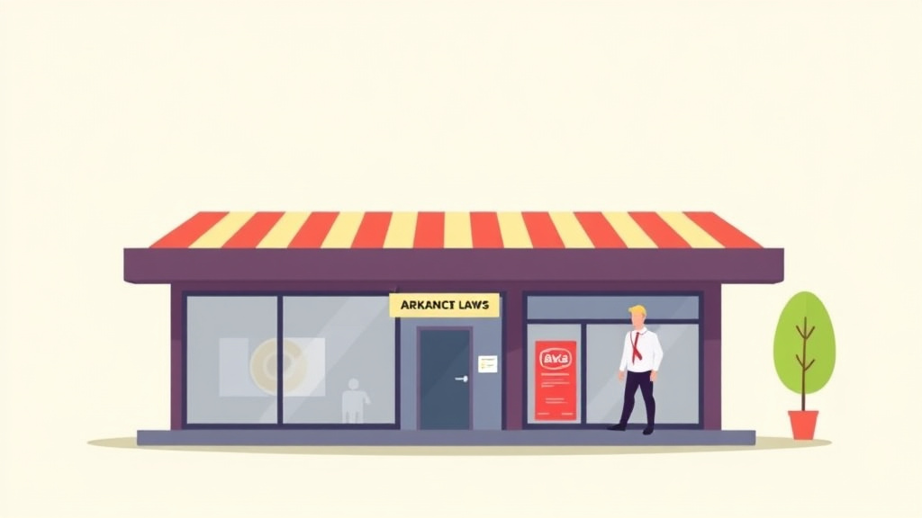 Visual overview of wage and Hour Laws for Franchise Operators in Arkansas with key concepts highlighted