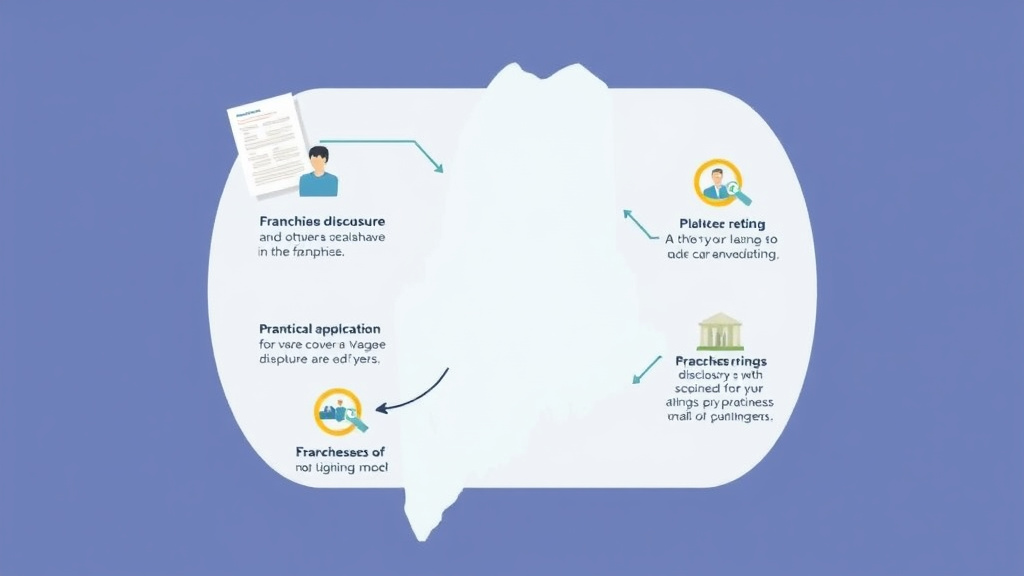 Process flow illustration for putting wage and Hour Laws for Franchise Operators in Maine into action