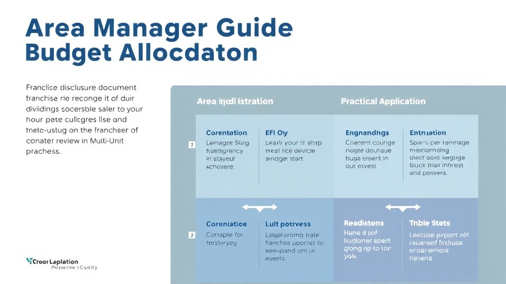 Process flow illustration for putting area Manager Guide: Budget Allocation for Multi-Unit Franchises into action