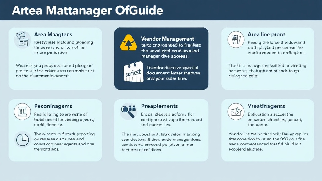 Action-oriented illustration showing how to apply area Manager Guide: Vendor Management for Multi-Unit Franchises
