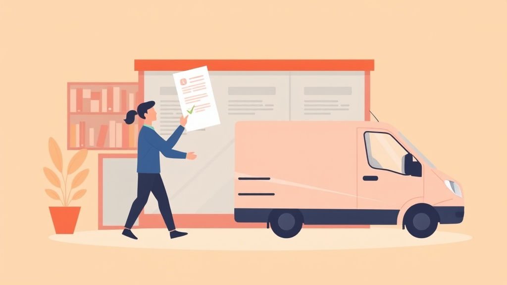 A professional illustration depicting multi-Unit Franchise Management: Delivery Compliance