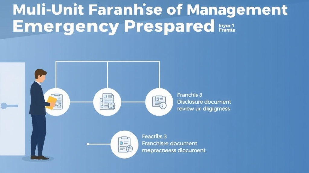 Action-oriented illustration showing how to apply multi-Unit Franchise Management: Emergency Preparedness