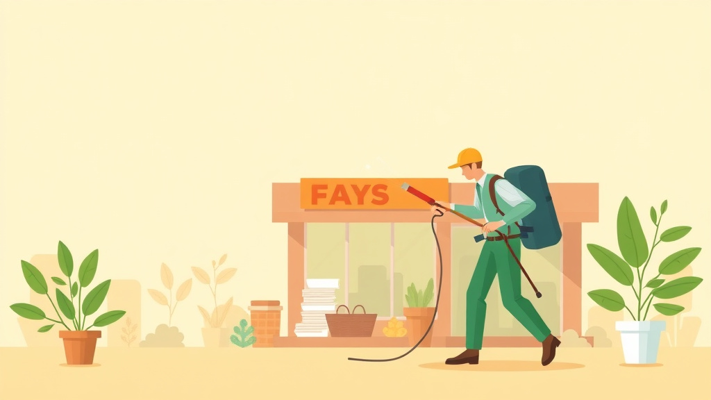 Illustration breaking down the fundamentals of multi-Unit Franchise Management: Pest Control Scheduling